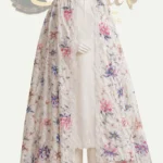 Border Embroidery Lawn Shawl (Printed Soft Stylish Shawl for Women) (Navy Blue)