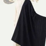 Luxury Neno Fabric Shawl (with Sequence Border Detailing) Black